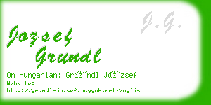 jozsef grundl business card